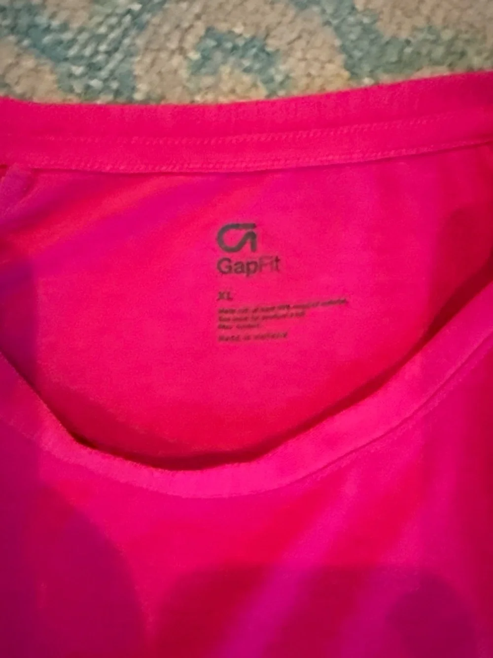 GAP Hot Pink Long-Sleeve Tee with Silver Butterfly Design